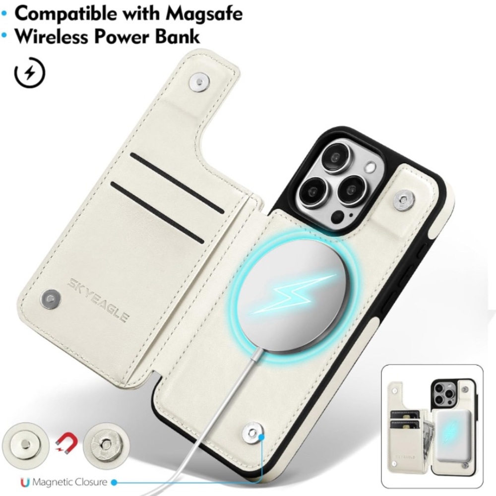 New iPhone 15 Pro Max Wallet Case with Card Holder 【Compatible Magsafe】